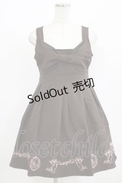 画像1: Ank Rouge / 天使刺繍リボンジャンパースカート M ブラウン H-26-02-18-019-CA-OP-NS-ZH