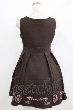 画像3: Ank Rouge / 天使刺繍リボンジャンパースカート M ブラウン H-26-02-18-019-CA-OP-NS-ZH