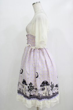 画像2: axes femme POETIQUE / きのこプリントチェックワンピース M オフ/ラベンダー H-26-02-18-021-AX-OP-NS-ZH