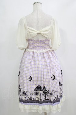 画像3: axes femme POETIQUE / きのこプリントチェックワンピース M オフ/ラベンダー H-26-02-18-021-AX-OP-NS-ZH