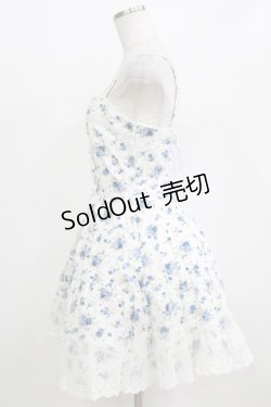 画像2: Amavel / 花柄ジャンパースカート Free オフ/ブルー H-26-02-18-022-CA-OP-NS-ZH