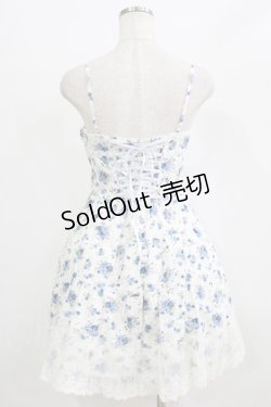 画像3: Amavel / 花柄ジャンパースカート Free オフ/ブルー H-26-02-18-022-CA-OP-NS-ZH