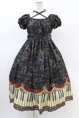 Enchantlic Enchantilly / アンティークエレガンスピアノワンピース Free ブラック/ワイン H-26-02-19-1035-LO-OP-NS-ZH