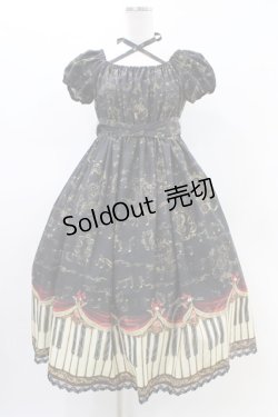 画像1: Enchantlic Enchantilly / アンティークエレガンスピアノワンピース Free ブラック/ワイン H-26-02-19-1035-LO-OP-NS-ZH