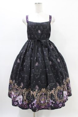 画像1: Enchantlic Enchantilly / すみれ姫の王冠 ティアードジャンパースカート Free ブラック H-26-02-19-1037-LO-OP-NS-ZH