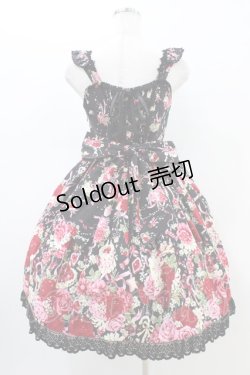 画像2: BABY,THE STARS SHINE BRIGHT / スローモーションブーケ〜あの日の私の想い〜柄ジャンパースカートII Free ブラック H-26-02-19-1038-BA-OP-NS-ZH