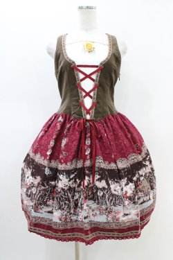 画像1: ALICE and the PIRATES / Le Petit Chaperon rouge〜黒い森の乙女〜柄ジャンパースカートI Free レッド H-26-02-19-1039-PA-OP-NS-ZH