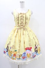 画像1: Angelic Pretty / Honey Cakeラウンドジャンパースカート Free イエロー H-26-02-19-1040-AP-OP-NS-ZH (1)