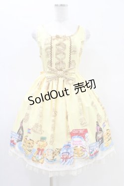 画像1: Angelic Pretty / Honey Cakeラウンドジャンパースカート Free イエロー H-26-02-19-1040-AP-OP-NS-ZH