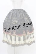 Enchantlic Enchantilly / アンティークエレガンスピアノ柄スカート Free ブラック/ワイン H-26-02-19-1044-LO-SK-NS-ZH