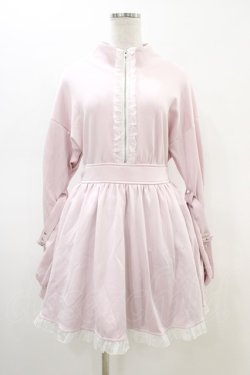 画像1: Ank Rouge / Be mqin 袖ベルトジャージワンピース M ピンク H-26-02-19-1047-CA-OP-NS-ZH