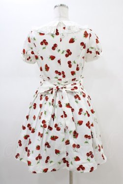 画像2: Ank Rouge / ランダムチェリーベリー衿付きワンピース M オフ H-26-02-19-1048-CA-OP-NS-ZH