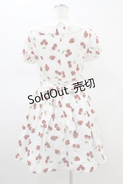 画像2: Ank Rouge / ランダムチェリーベリー衿付きワンピース M オフ H-26-02-19-1048-CA-OP-NS-ZH