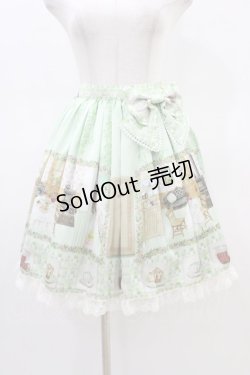 画像1: BABY,THE STARS SHINE BRIGHT / 覚めない夢をみるための Re・ci・pe柄スカート Free グリーン H-26-02-19-1053-BA-SK-NS-ZH