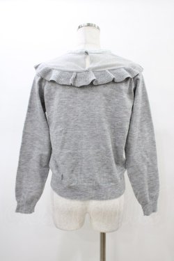 画像2: Secret Honey / ドットチュール切替フリルニット Free グレー H-26-02-19-1062-CA-TO-NS-ZH