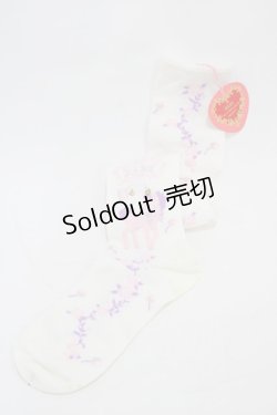 画像1: BABY,THE STARS SHINE BRIGHT / Unico in Bloomland柄オーバーニーソックス  オフ H-26-02-19-1017-BA-ZA-NS-ZH