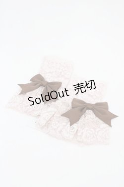 画像1: Mary Magdalene / リボン付レースカフス・ショート  ローズ/ショコラ H-26-02-19-1024-CL-ZA-NS-ZH