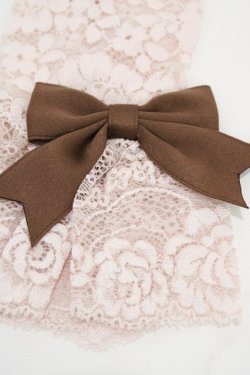 画像2: Mary Magdalene / リボン付レースカフス・ショート  ローズ/ショコラ H-26-02-19-1024-CL-ZA-NS-ZH