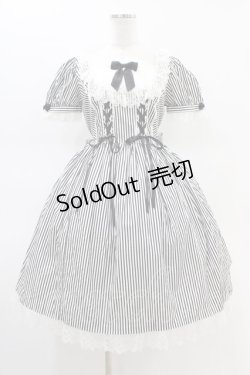 画像1: Angelic Pretty / Fancy Stripeワンピース Free ブラック H-26-02-19-1029-AP-OP-NS-ZH