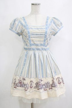 画像1: Secret Honey / パフスリーブワンピース(アリス) Free サックス H-26-02-20-024-CA-OP-NS-ZH