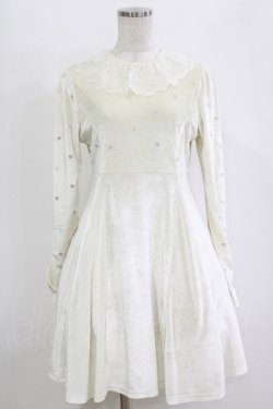 画像1: mon lily / ベロアワンピース M オフ H-26-02-20-026-LO-OP-NS-ZH