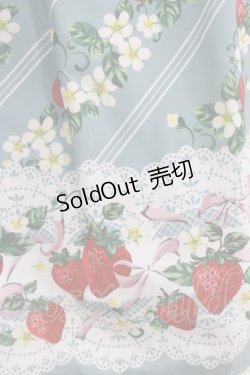 画像4: axes femme kawaii / いちご柄ジャンパースカート M サックス H-26-02-20-003-AX-OP-NS-ZH