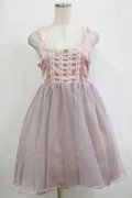 mon lily / シャーリングワンピース M ピンク H-26-02-20-030-LO-OP-NS-ZH