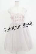 mon lily / シャーリングワンピース M ピンク H-26-02-20-030-LO-OP-NS-ZH