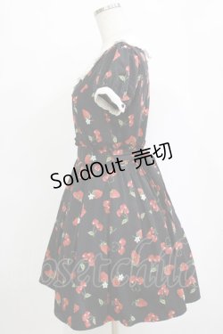 画像2: Ank Rouge / ランダムチェリーベリー衿付きワンピース M ブラック H-26-02-20-032-CA-OP-NS-ZH