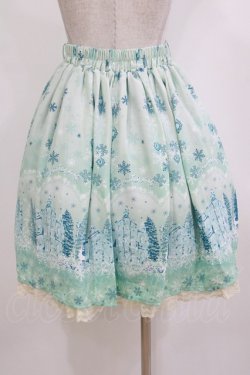 画像3: axes femme POETIQUE / 刺繍入り雪柄ミドルスカート M ミント H-26-02-20-035-AX-SK-NS-ZH