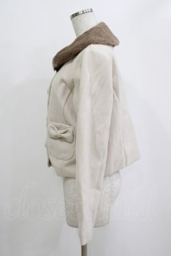 画像2: m petit by misako / AM*ファーエリショートJK S ベージュ H-26-02-20-043-LO-CO-NS-ZH