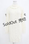 Ank Rouge / 肩開きニットワンピース M アイボリー H-26-02-20-044-CA-OP-NS-ZH