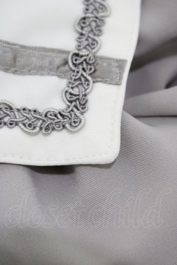 画像4: Ozz oneste / ナポレオンデザインセーラー襟半袖ブラウス  グレー H-26-02-20-1032-OO-BL-KB-ZH