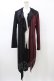 画像1: ALGONQUINS / 配色カットロングカーデ  ブラック×ボルドー H-26-02-20-1034-AL-TO-KB-ZH (1)