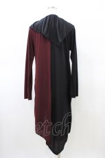 画像2: ALGONQUINS / 配色カットロングカーデ  ブラック×ボルドー H-26-02-20-1034-AL-TO-KB-ZH (2)