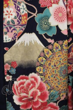 画像3: Deorart / 和柄切替着流しガウン M 黒 H-26-02-20-1037-PU-JA-KB-ZH