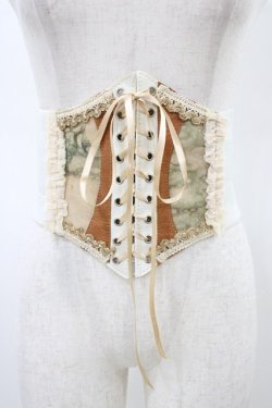 画像1: STEAM / コルセットゴムベルト  白 H-26-02-20-1005-HN-ZA-KB-ZH