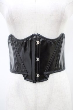 画像1: PUNK RAVE / ショートコルセット  ブラック H-26-02-20-1006-PU-ZA-KB-ZH