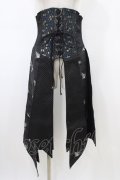Qutie Frash / 2023-宵鶴-ラップコルセット  黒 H-26-02-20-1008-QU-ZA-KB-ZH