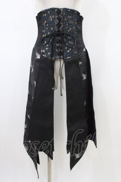 画像1: Qutie Frash / 2023-宵鶴-ラップコルセット  黒 H-26-02-20-1008-QU-ZA-KB-ZH