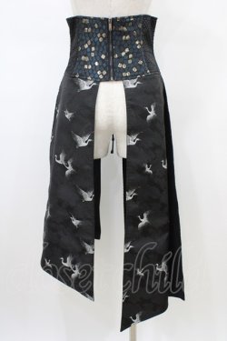 画像2: Qutie Frash / 2023-宵鶴-ラップコルセット  黒 H-26-02-20-1008-QU-ZA-KB-ZH