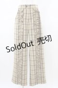MILK / Check Checkパンツ  ベージュ H-26-02-20-1012-ML-PA-KB-ZH
