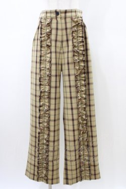 画像1: MILK / Check Checkパンツ  ベージュ H-26-02-20-1012-ML-PA-KB-ZH
