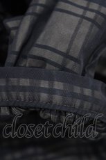 画像6: Jane Marple / Memory shadow check shirring dress  ブラック H-26-02-20-1016-JM-OP-KB-ZH (6)
