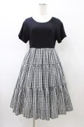 MILK / ティアードギンガムワンピース  ブラック H-26-02-20-1019-ML-OP-KB-ZH