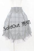 Ozz Croce / プリーツフリルチェックスカート  グレー H-26-02-20-1030-OO-SK-KB-ZH