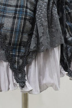 画像3: Ozz Croce / プリーツフリルチェックスカート  グレー H-26-02-20-1030-OO-SK-KB-ZH