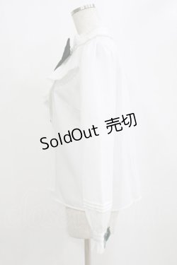 画像2: Amavel / Velvet Ribbonラッフルブラウス Free オフ/グリーン H-26-02-20-051-CA-BL-NS-ZH