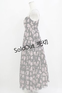 画像2: JESUS DIAMANTE / ディアマンテカリブマキシ 38 秋ぼかし薔薇ブラック H-26-02-20-006-JE-OP-NS-ZH