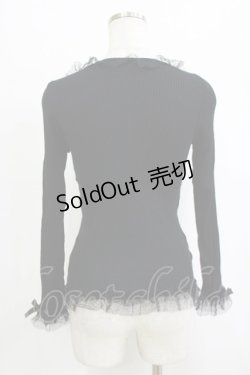 画像3: JESUS DIAMANTE / ドットチュールカーディガン 38 ブラック H-26-02-20-055-JE-TO-NS-ZH